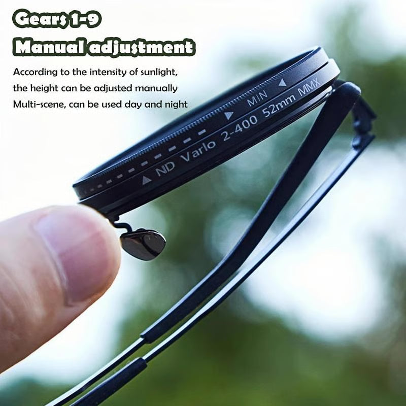 Adjustable Tint Rounded Polarized Lenses Retro Sunglasses