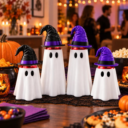 Ghost Can Holder with Witch Hat Dust Cover