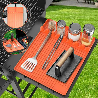 🌞Summer Sale 50% OFF🔥Silicone Grill Tools Mat with Drip Pad
